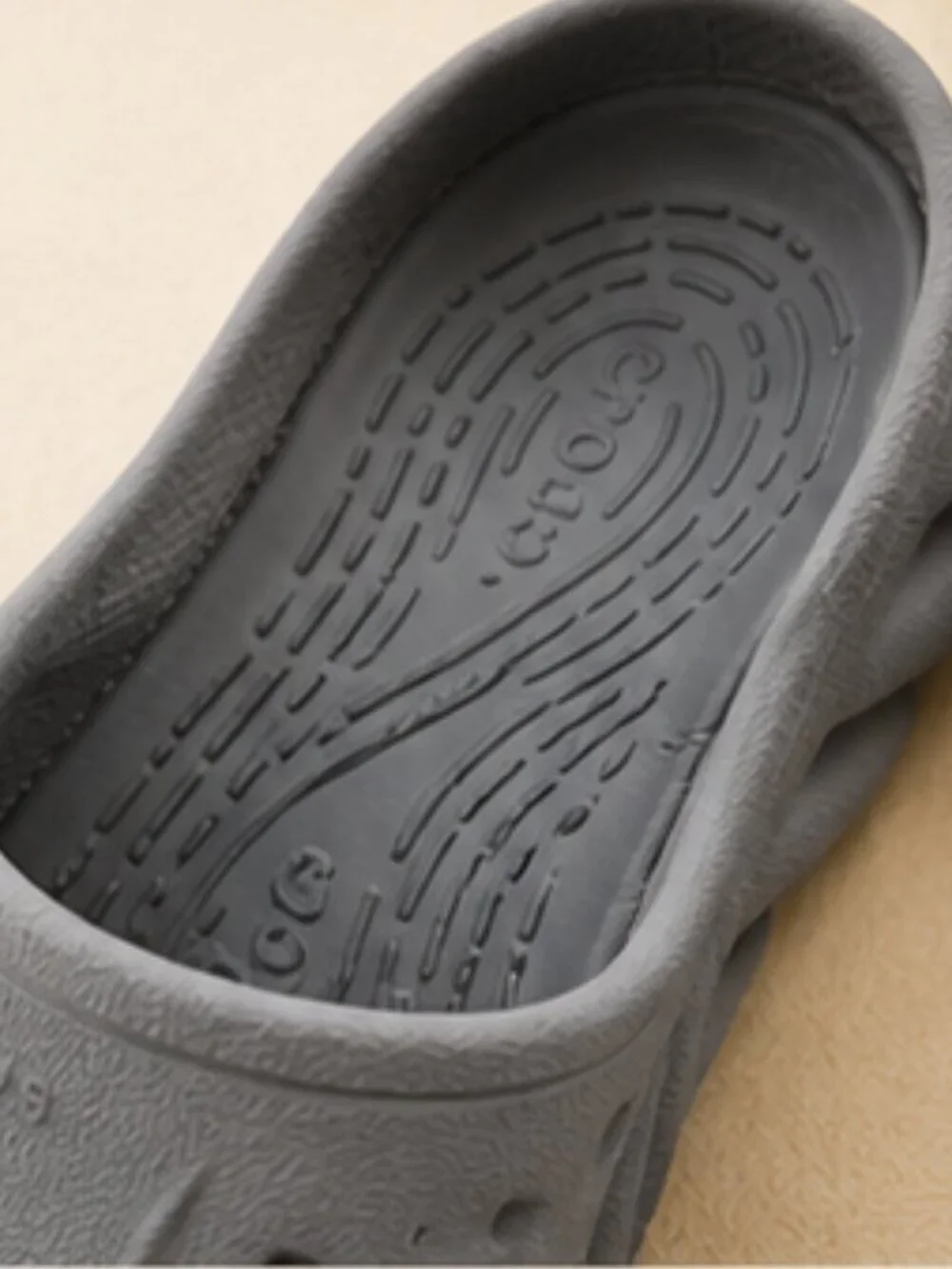 Crocs Echo Slide Gray M8 W10 Comfort Clogs Sandals Unisex Lightweight
